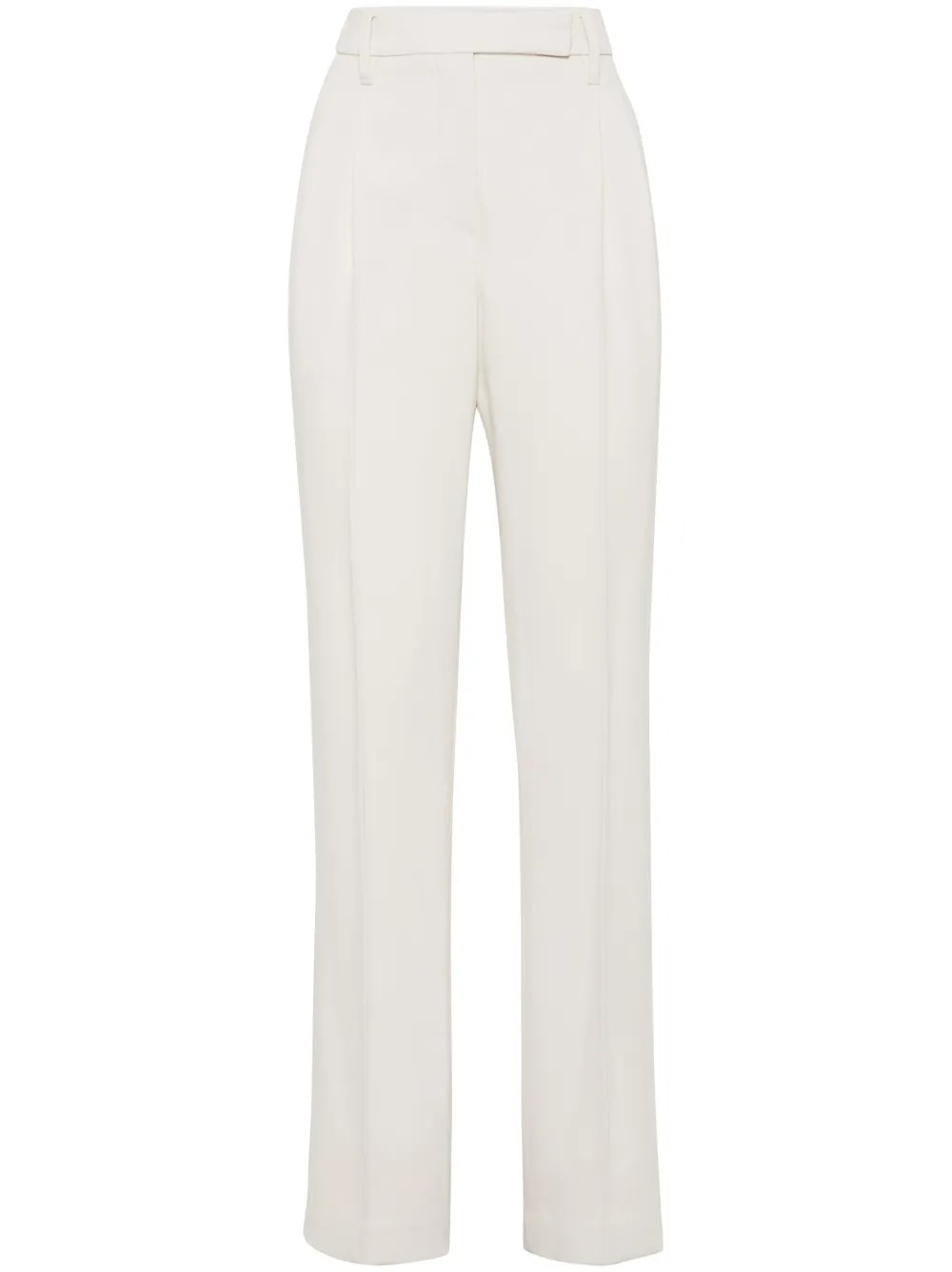 Beige Viscose Dress Pants