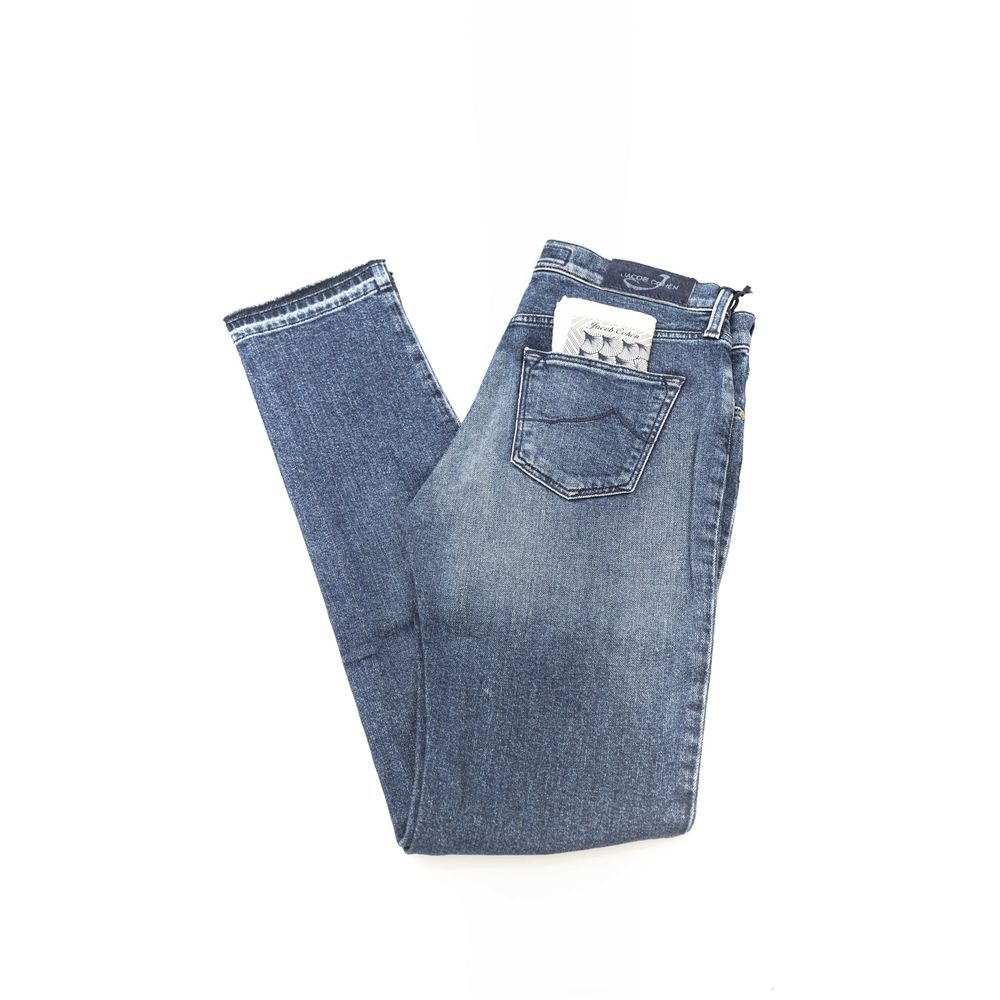 Blue Cotton Women Jeans