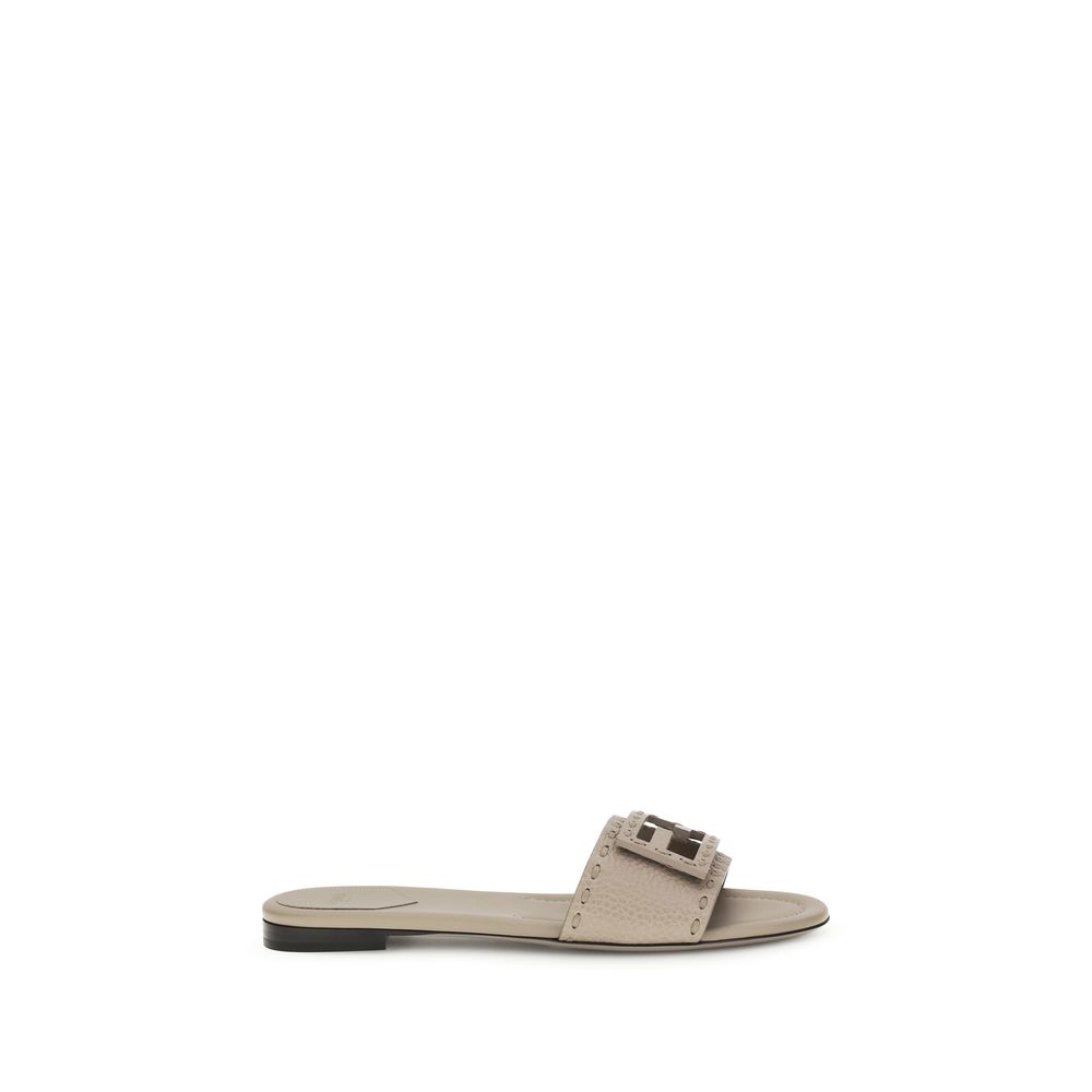 Gray Calf Leather Bos Taurus Sandals