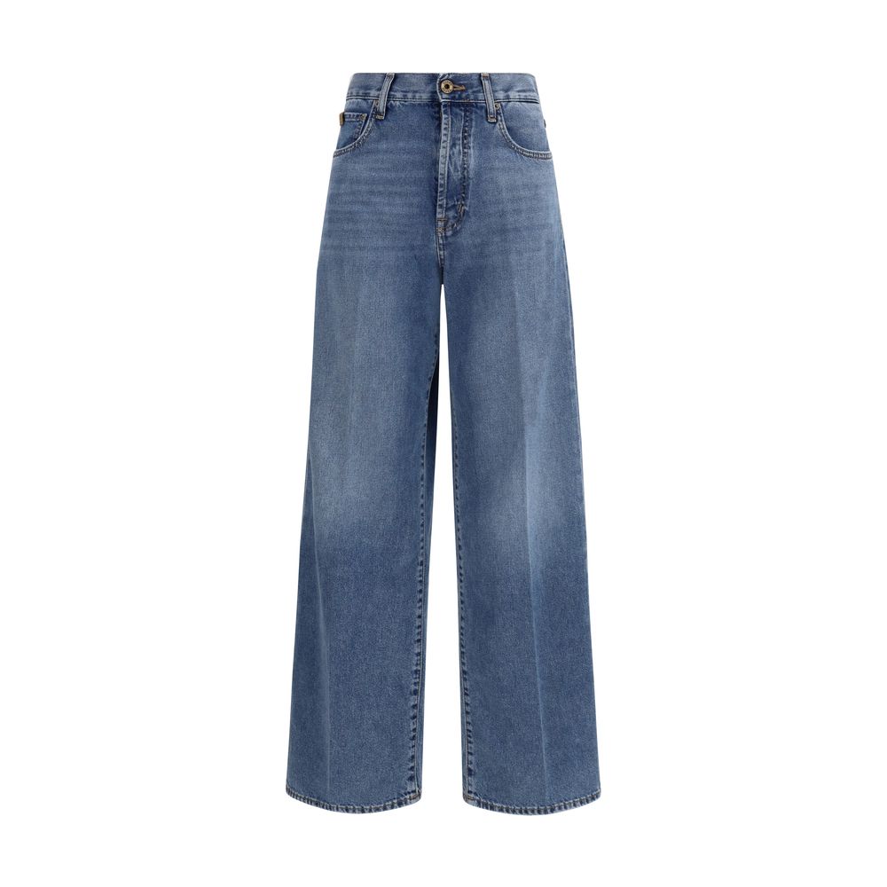 Blue Cotton Relaxed Fit Jeans