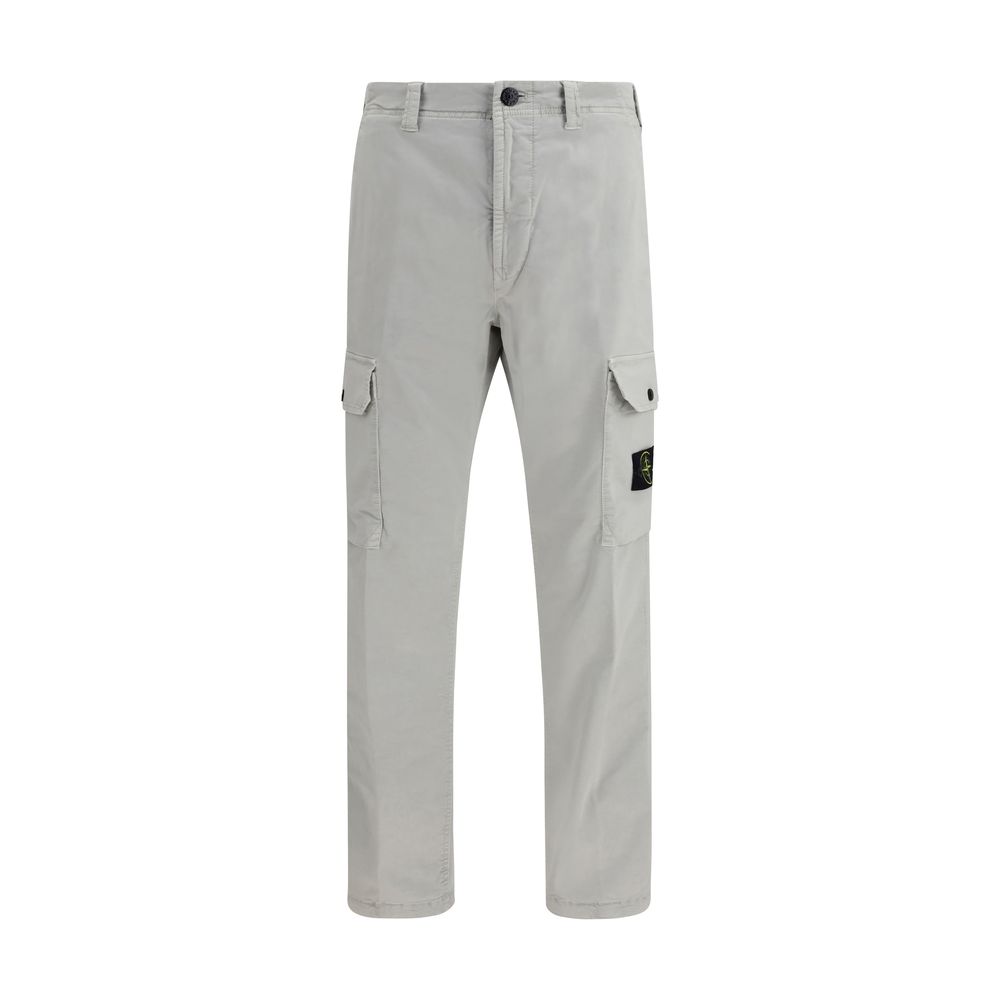 Gray Cotton Cargo Pants