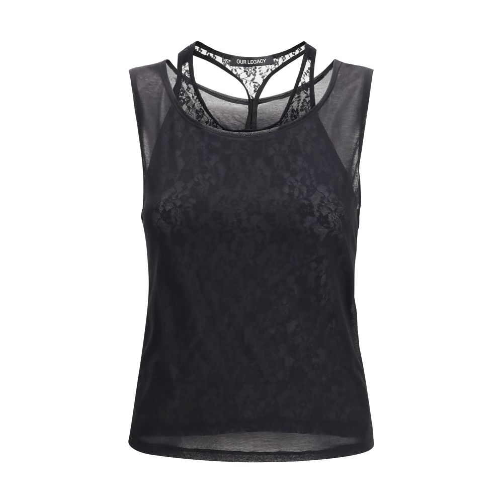 Black Cotton Tank Tops