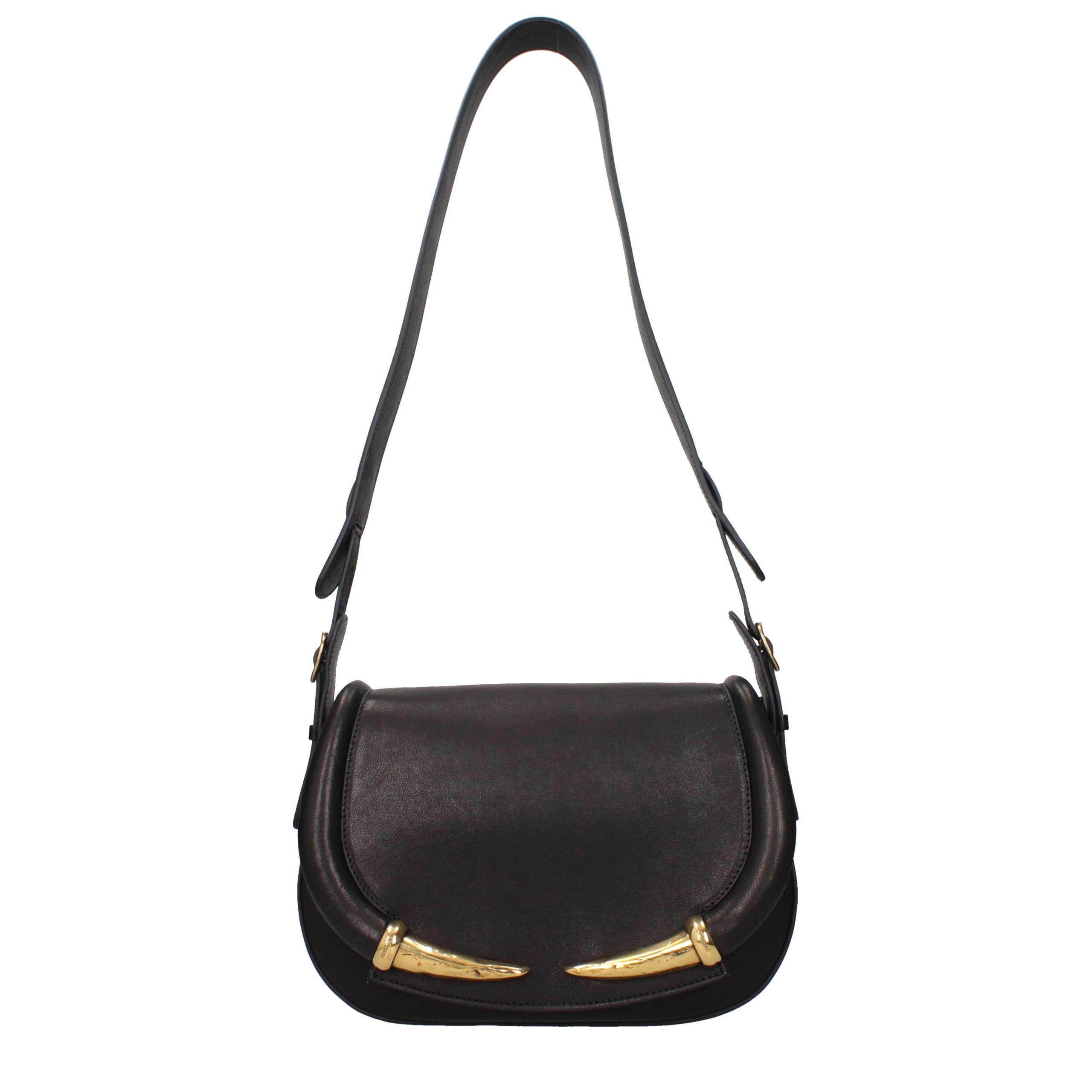 Black Leather Shoulder Bag