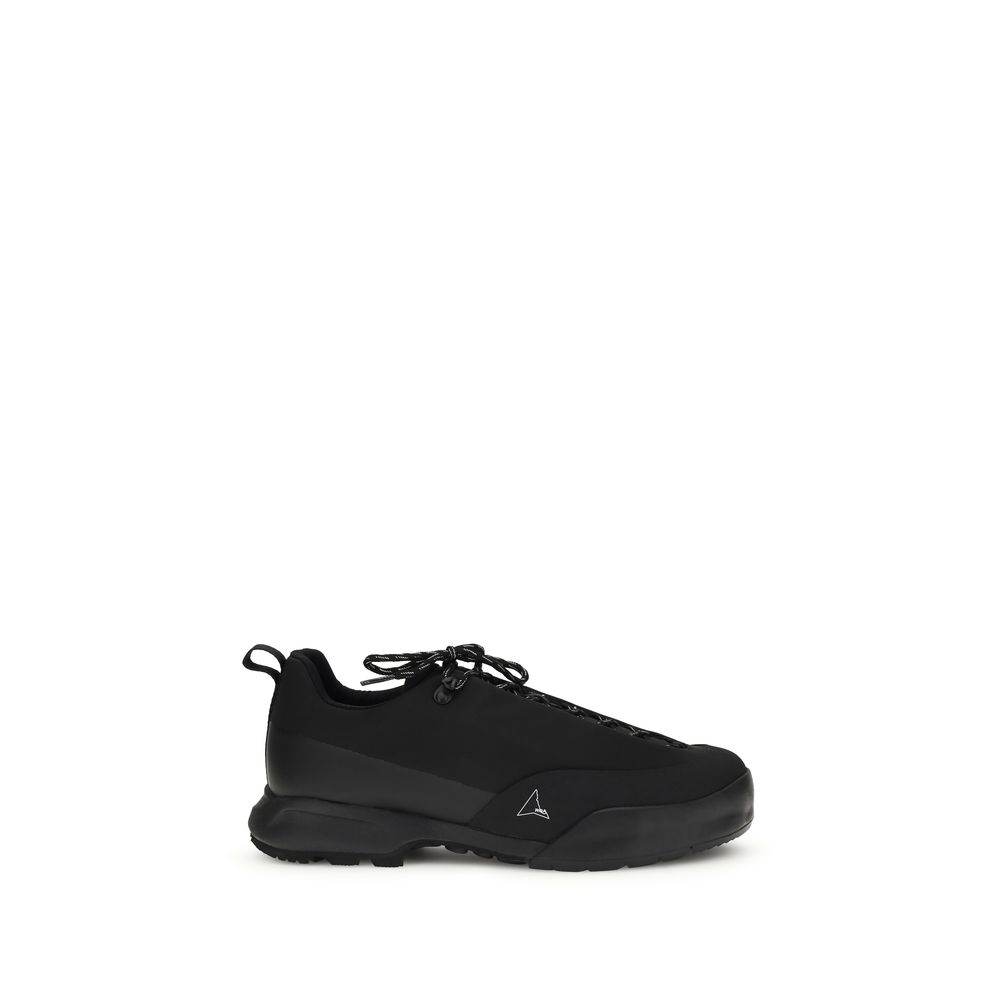 Black Nylon Athletic Sneakers