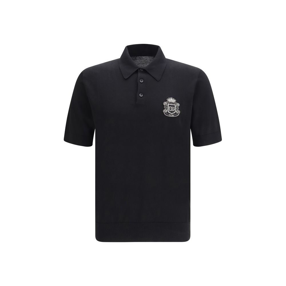Black Cotton Polo Shirt