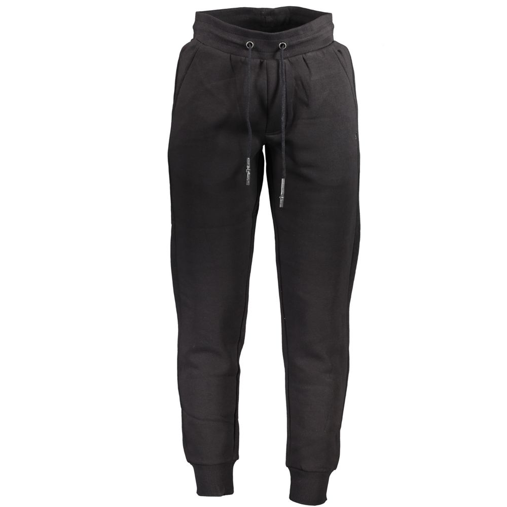 Black Cotton Men's Trouser