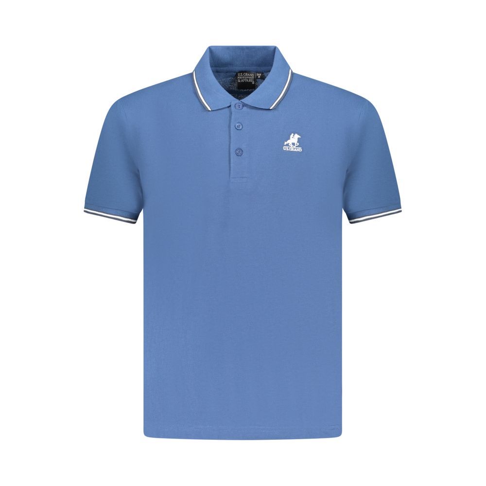 Blue Cotton Men's Polo Shirt
