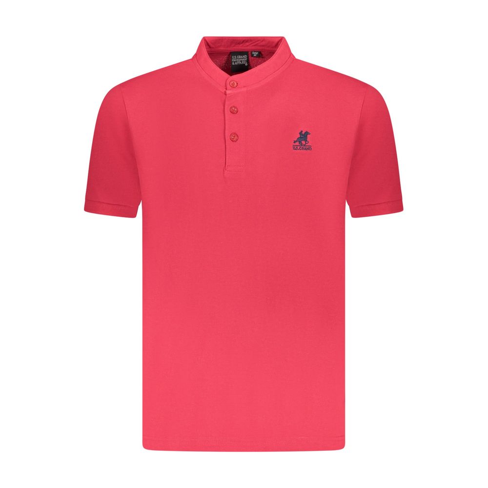 Red Cotton Men Polo Shirt