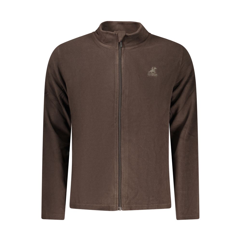 Marrone Polyester Men Sweatshirt