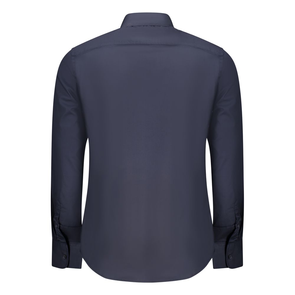 Blue Cotton Men Shirt 2