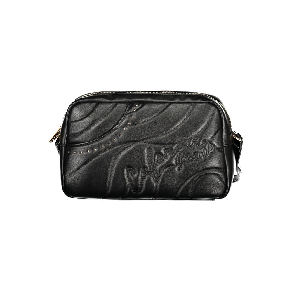Black Polyurethane Women Handbag