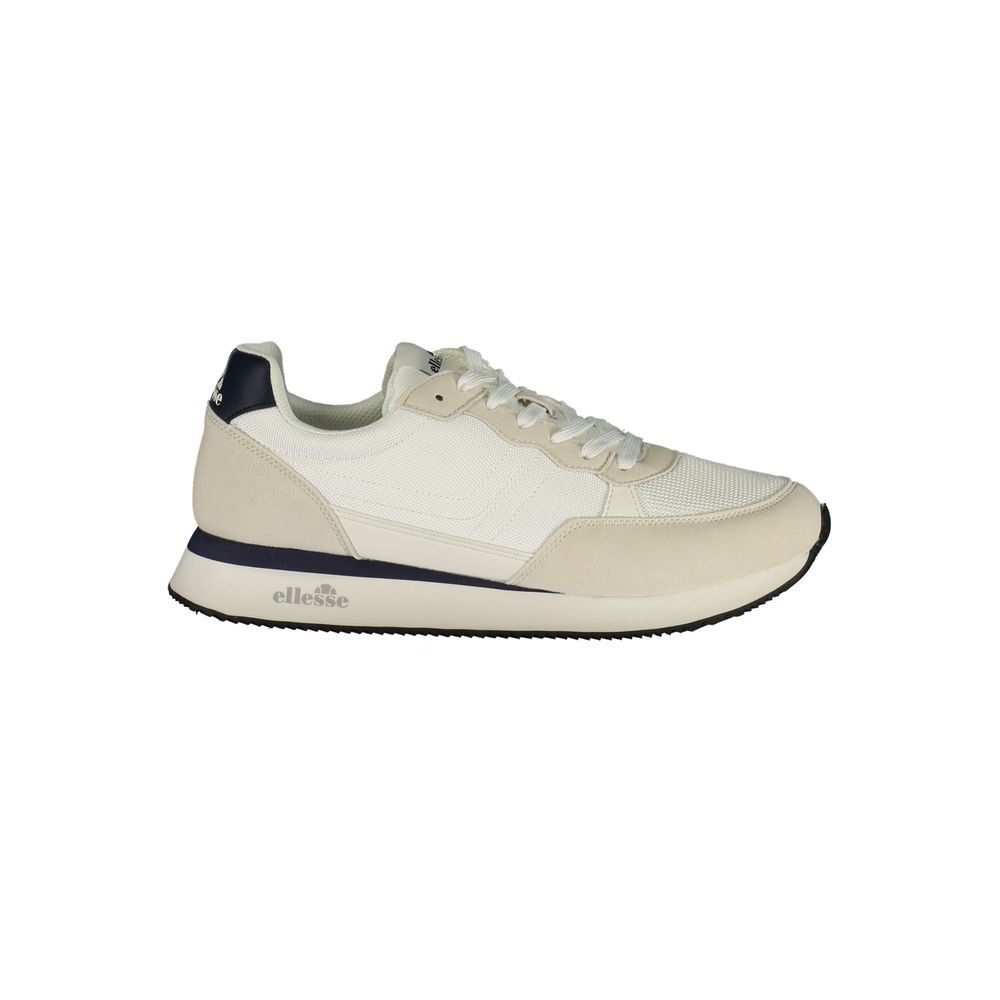 Bianco Poliestere Men Sneaker