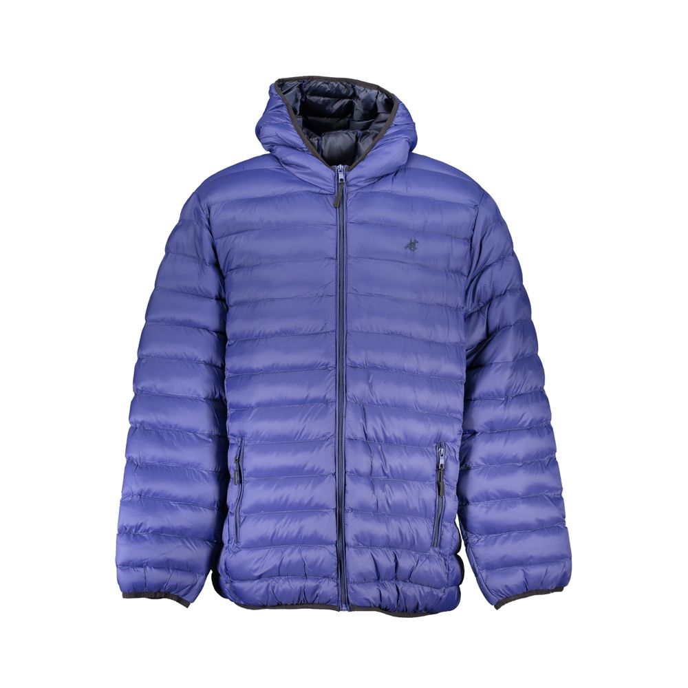 Blu Polyester Men Jacket