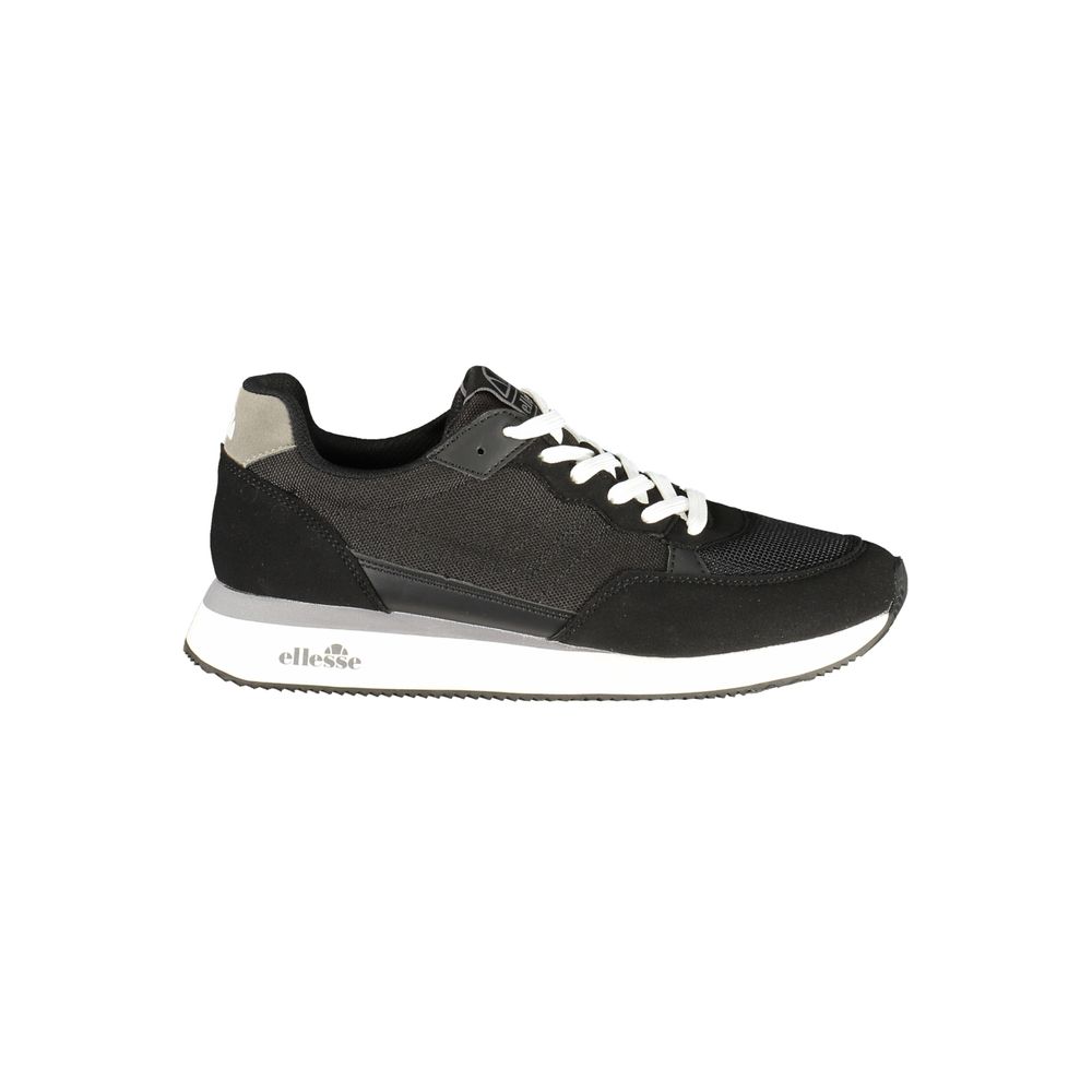 Black Polyester Men Sneaker