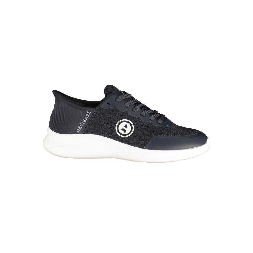 Blue Polyurethane Men Sneaker