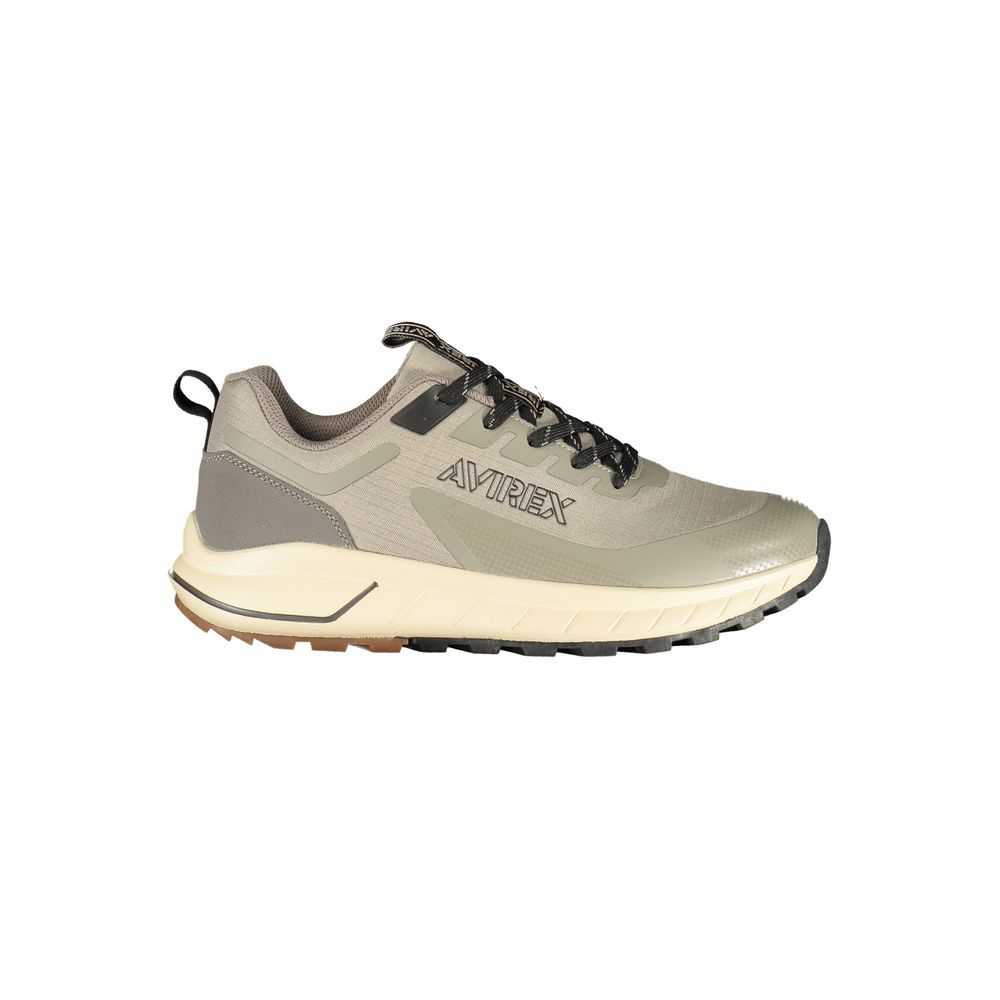 Grigio Polyester Men Sneaker