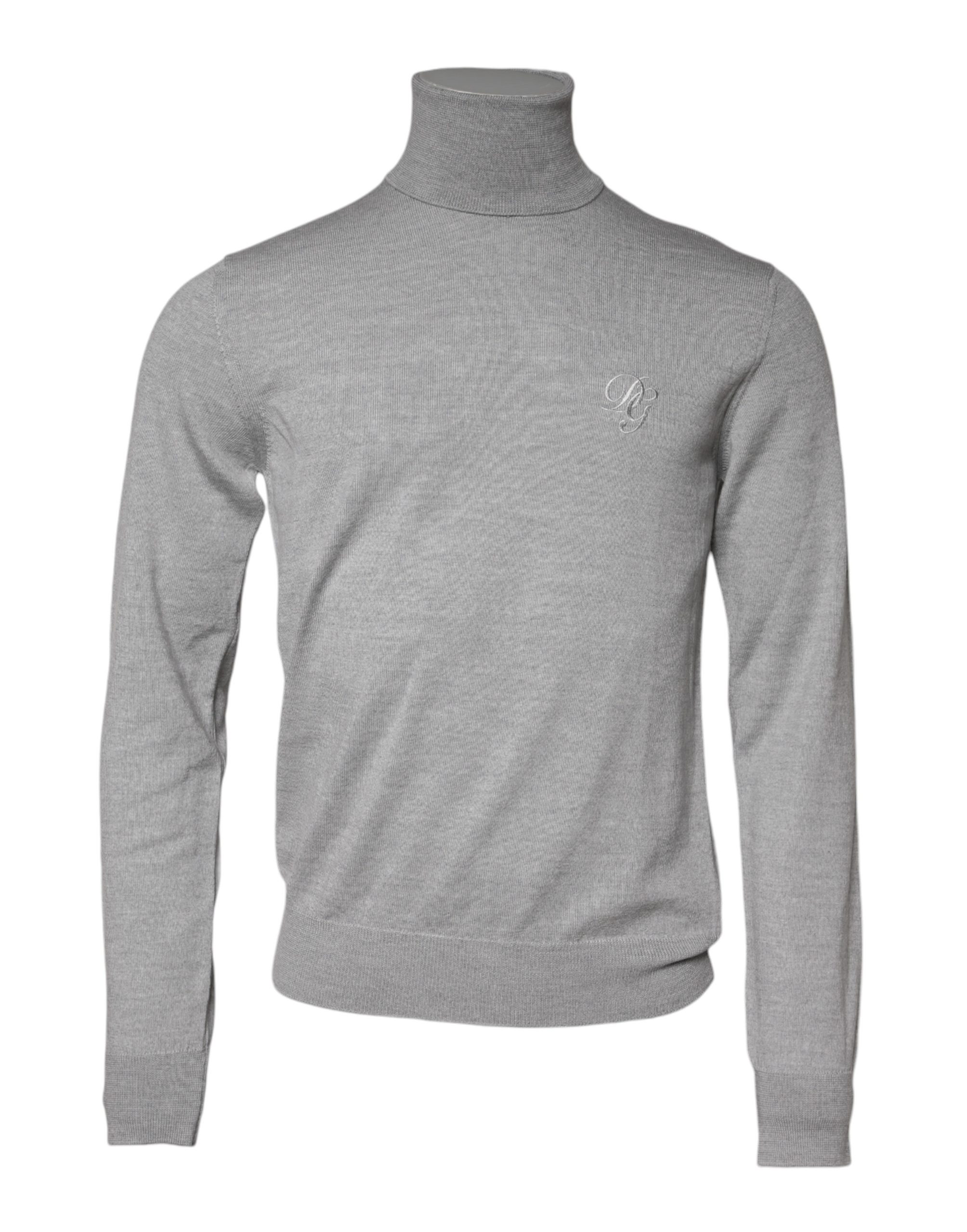 Gray LongSleeve Turtleneck Pullover Sweater