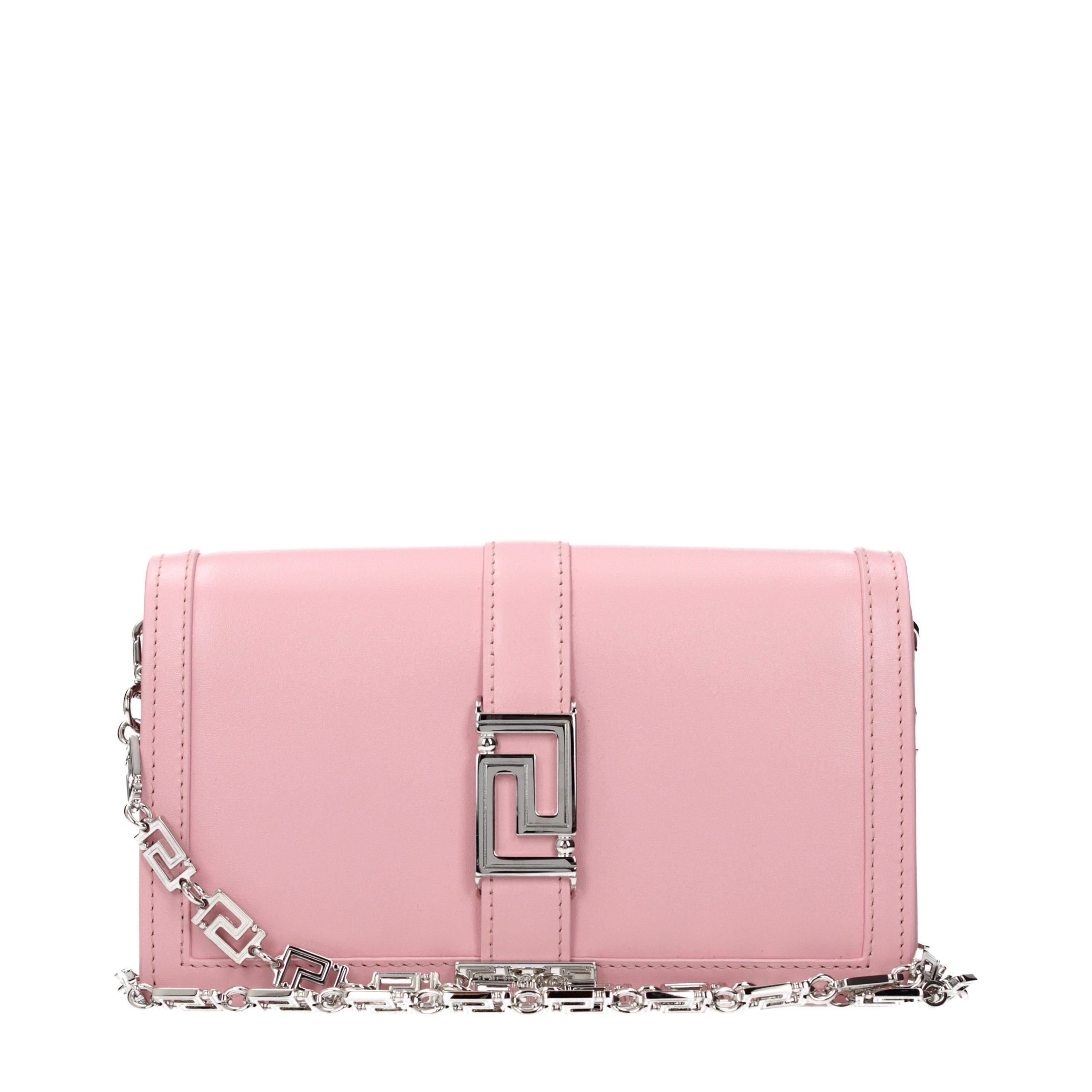 Pink Leather Shoulder Bag