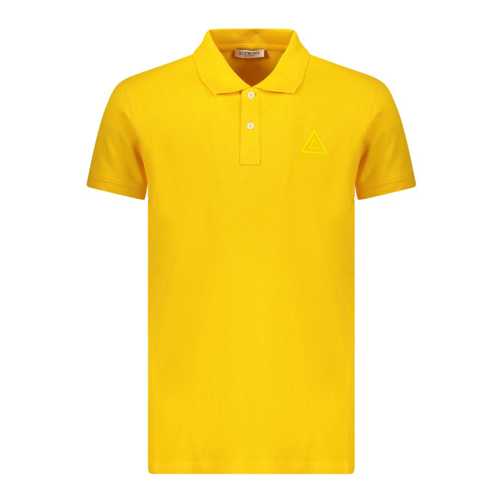 Yellow Cotton Mens Polo Shirt