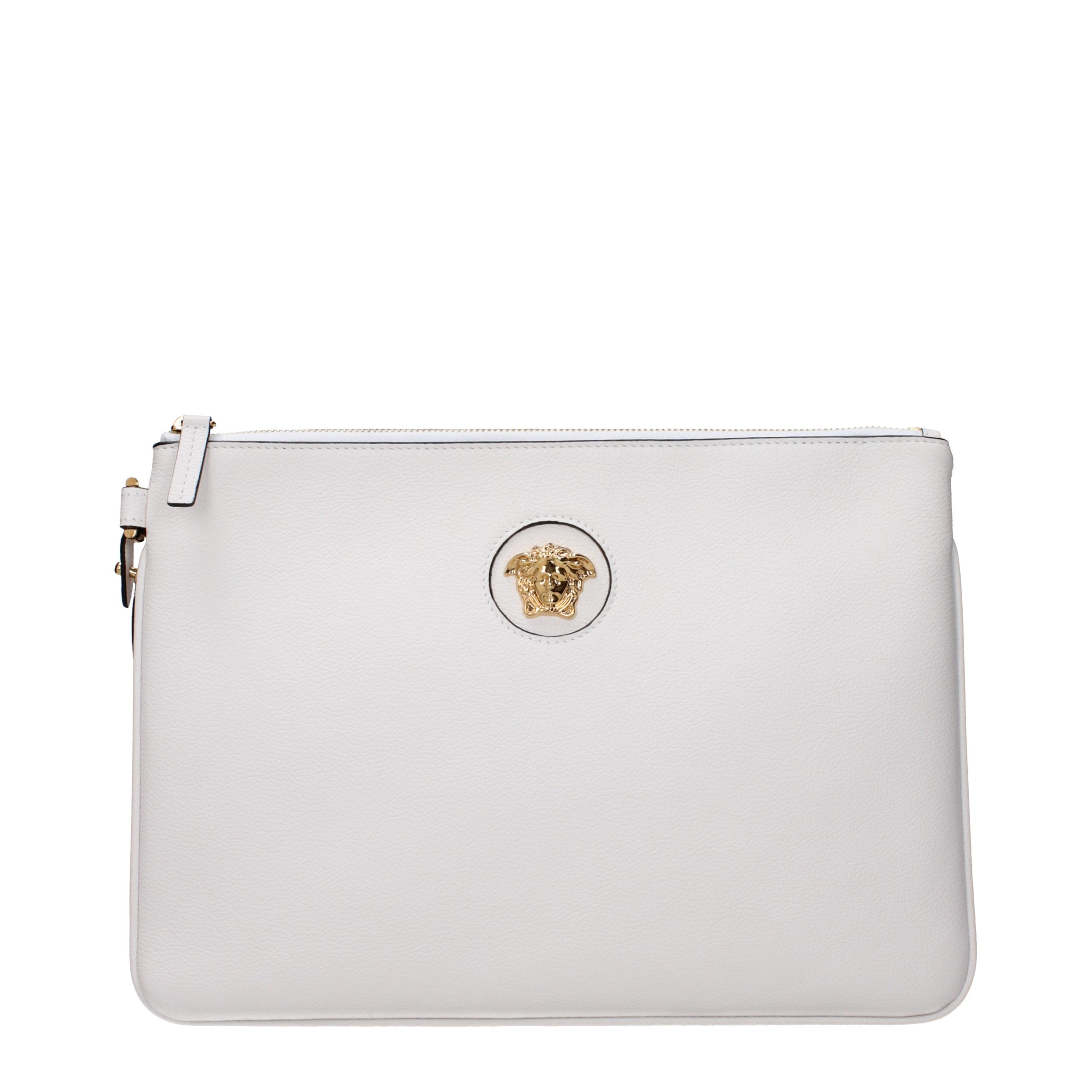 White Leather Clutch Bag