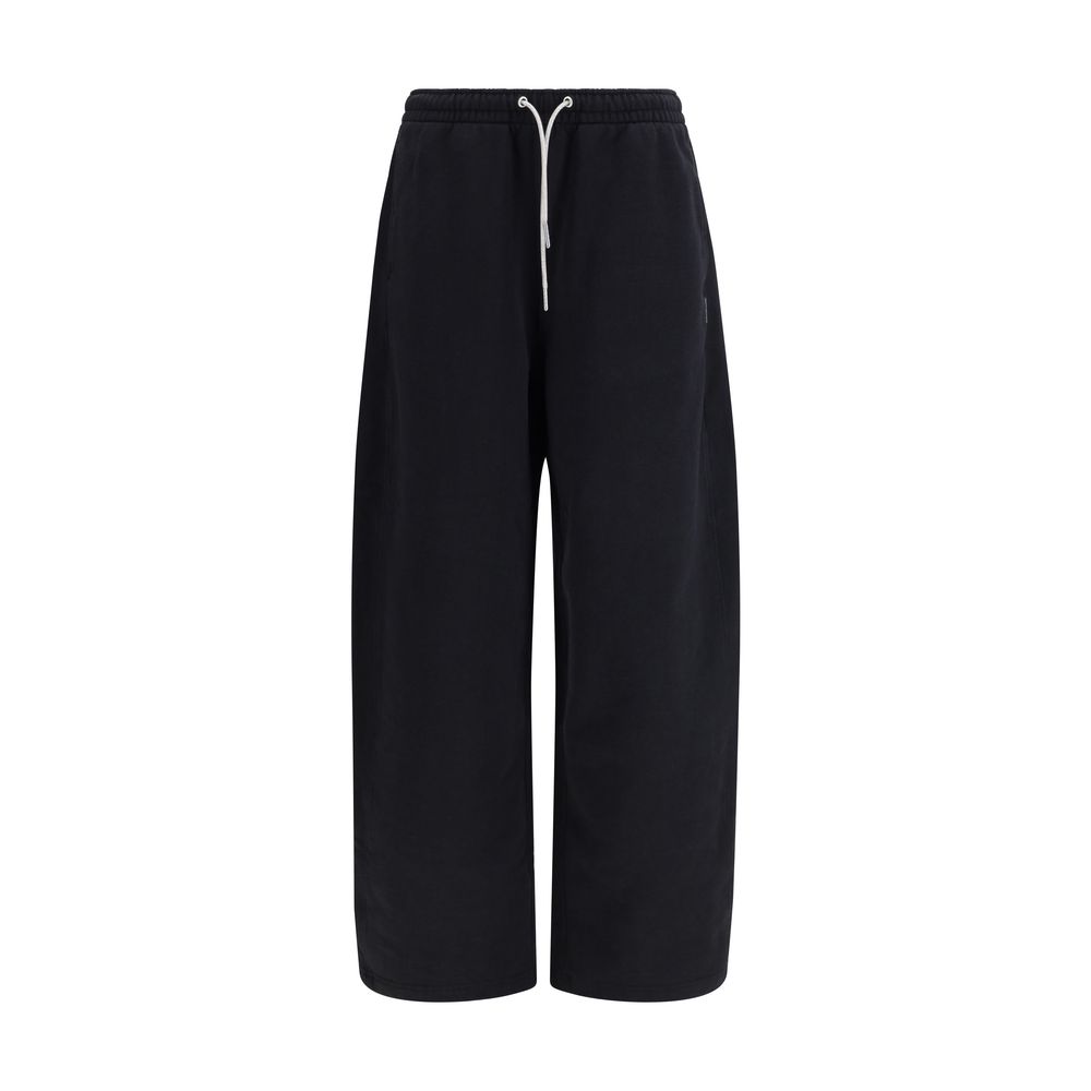 Black Cotton Athletic Pants