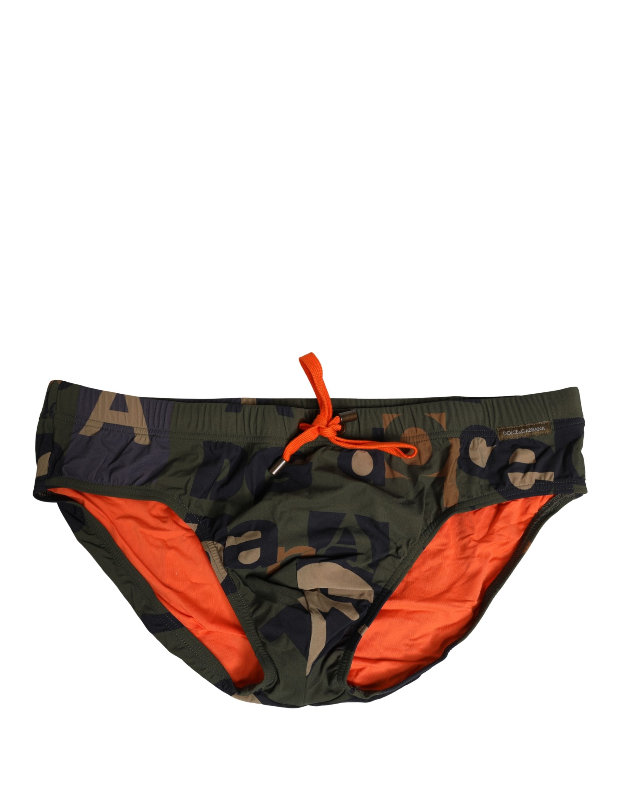 Multicolor Camouflage High Swim Brief Swimwear
