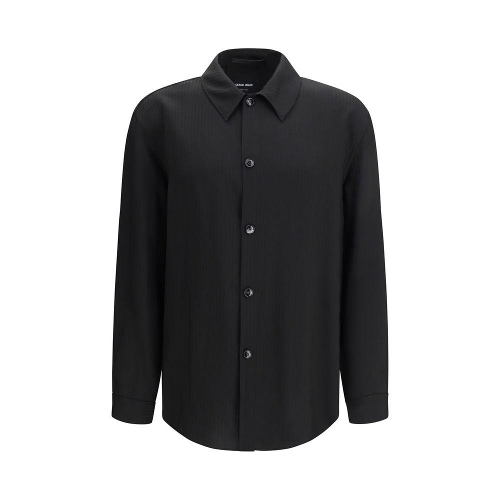 Black Viscose Dress Shirt