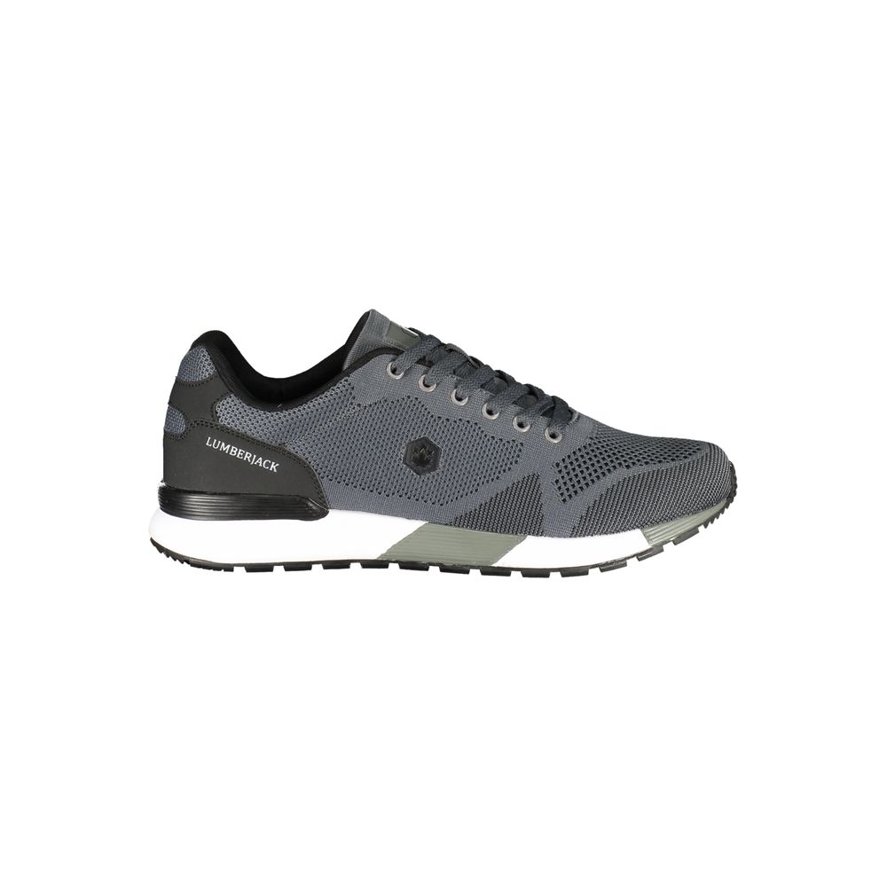 Grigio Polyester Men Sneaker