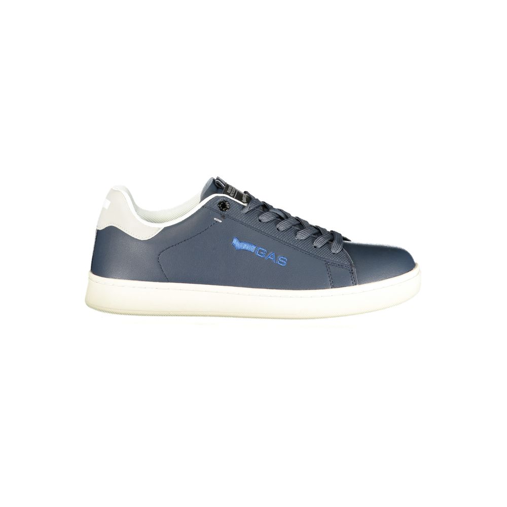 Blue Polyurethane Men Sneaker