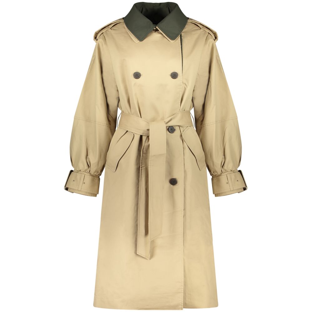 Beige Cotton Women's Trench Coat