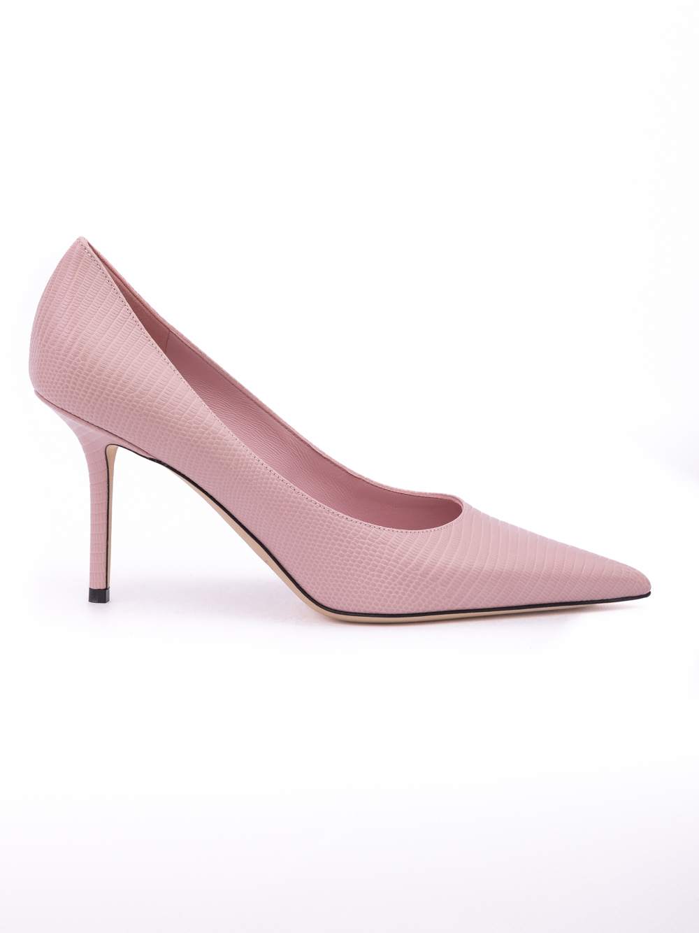 Pink Lizard Printed Leather Love 85 Pumps