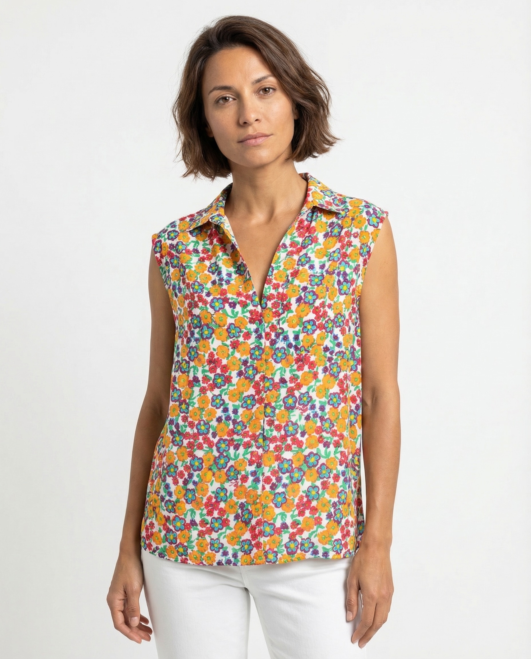 Multicolor Viscose Pattern Shirt