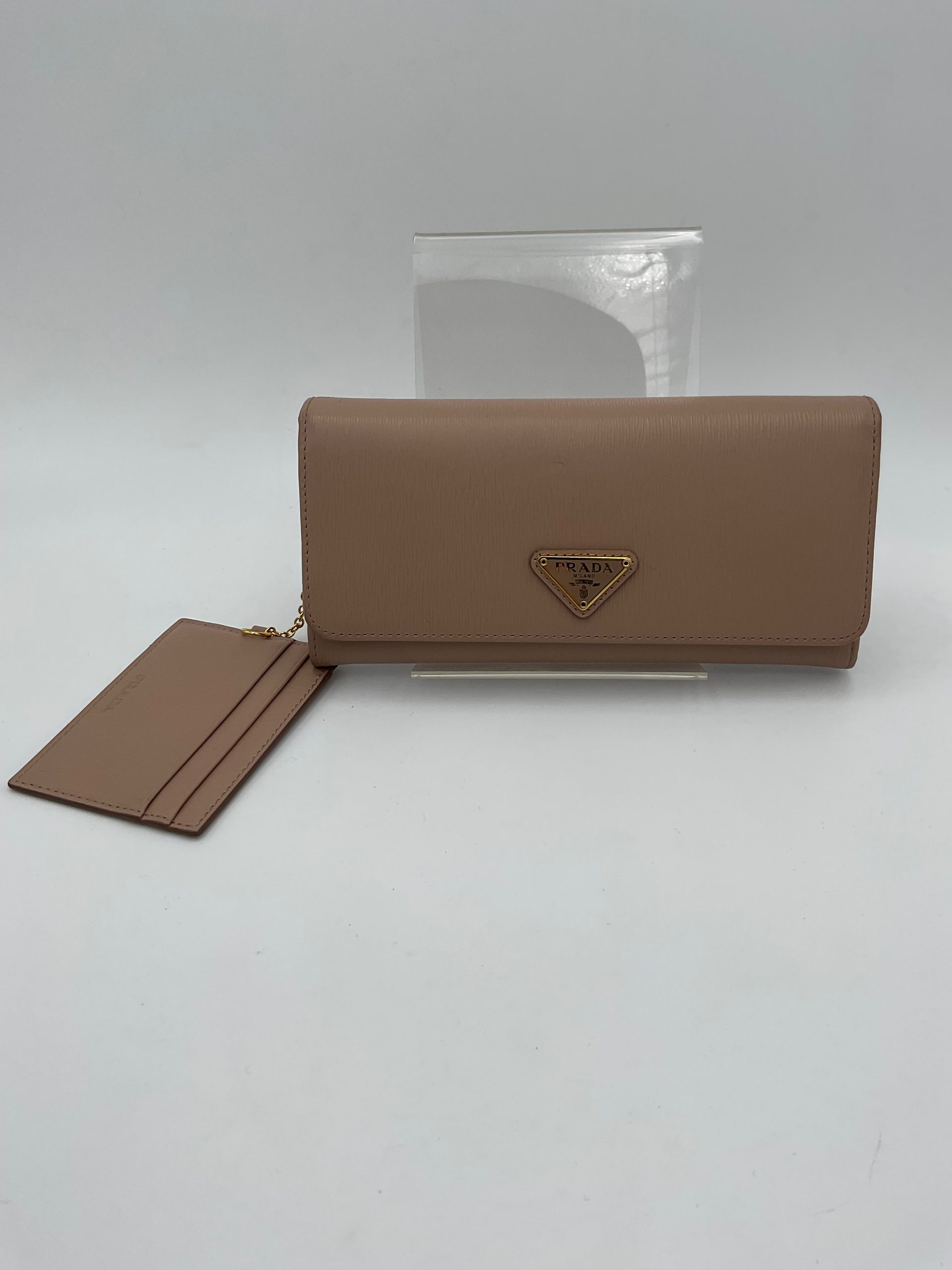 PRADA Powder Saffiano with Card Holder Wallet