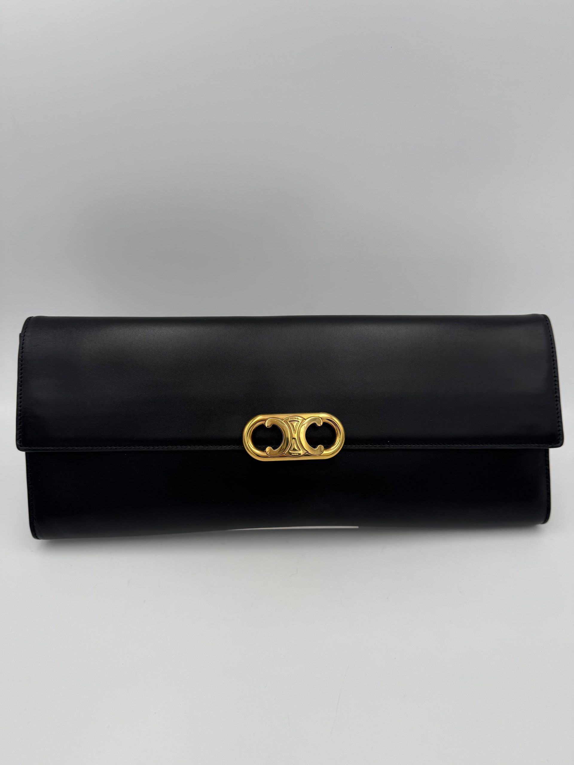 CELINE TRIOMPHE Black Clutch