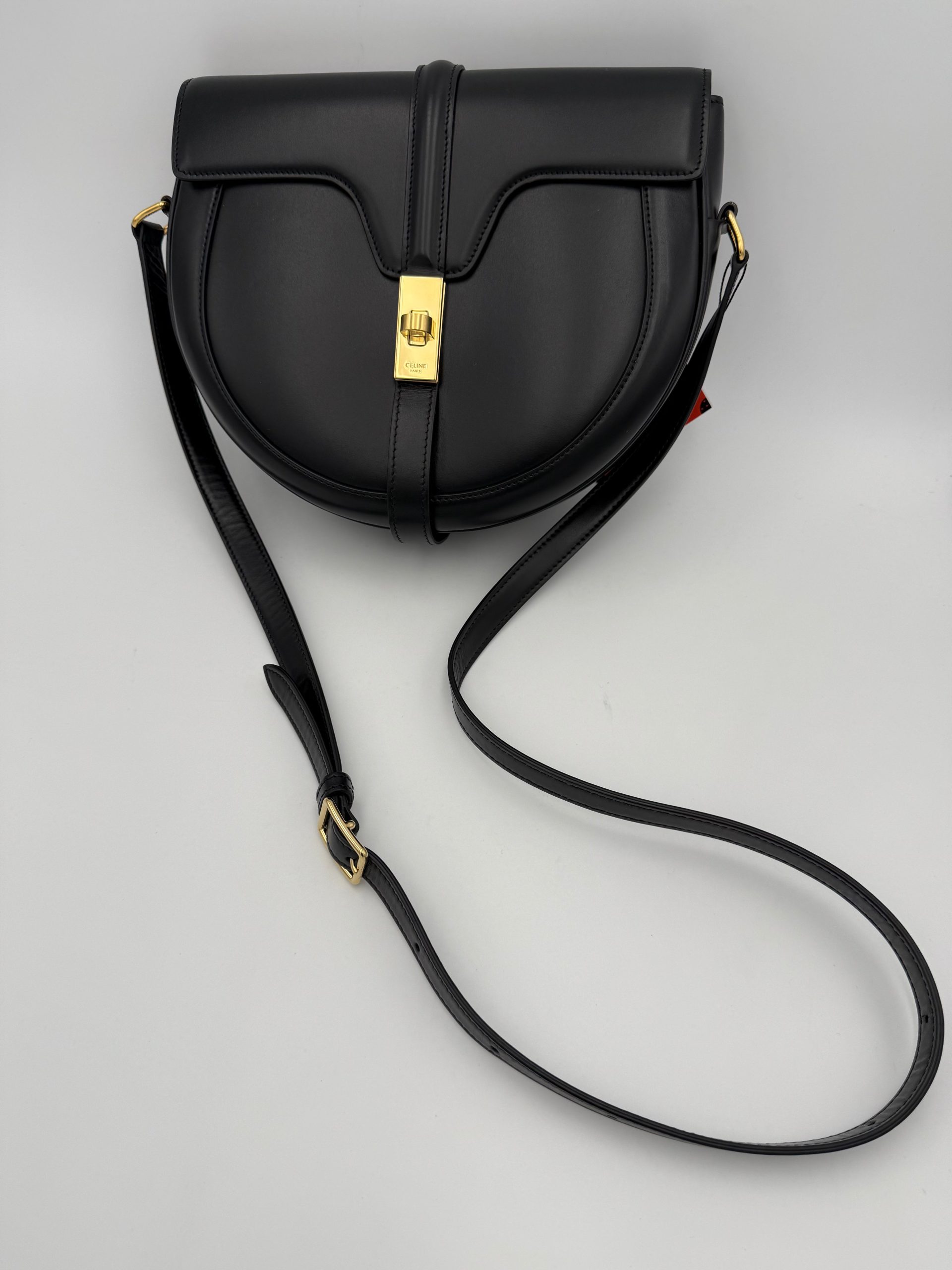 CELINE Sac 16 Besace Black Large Bag