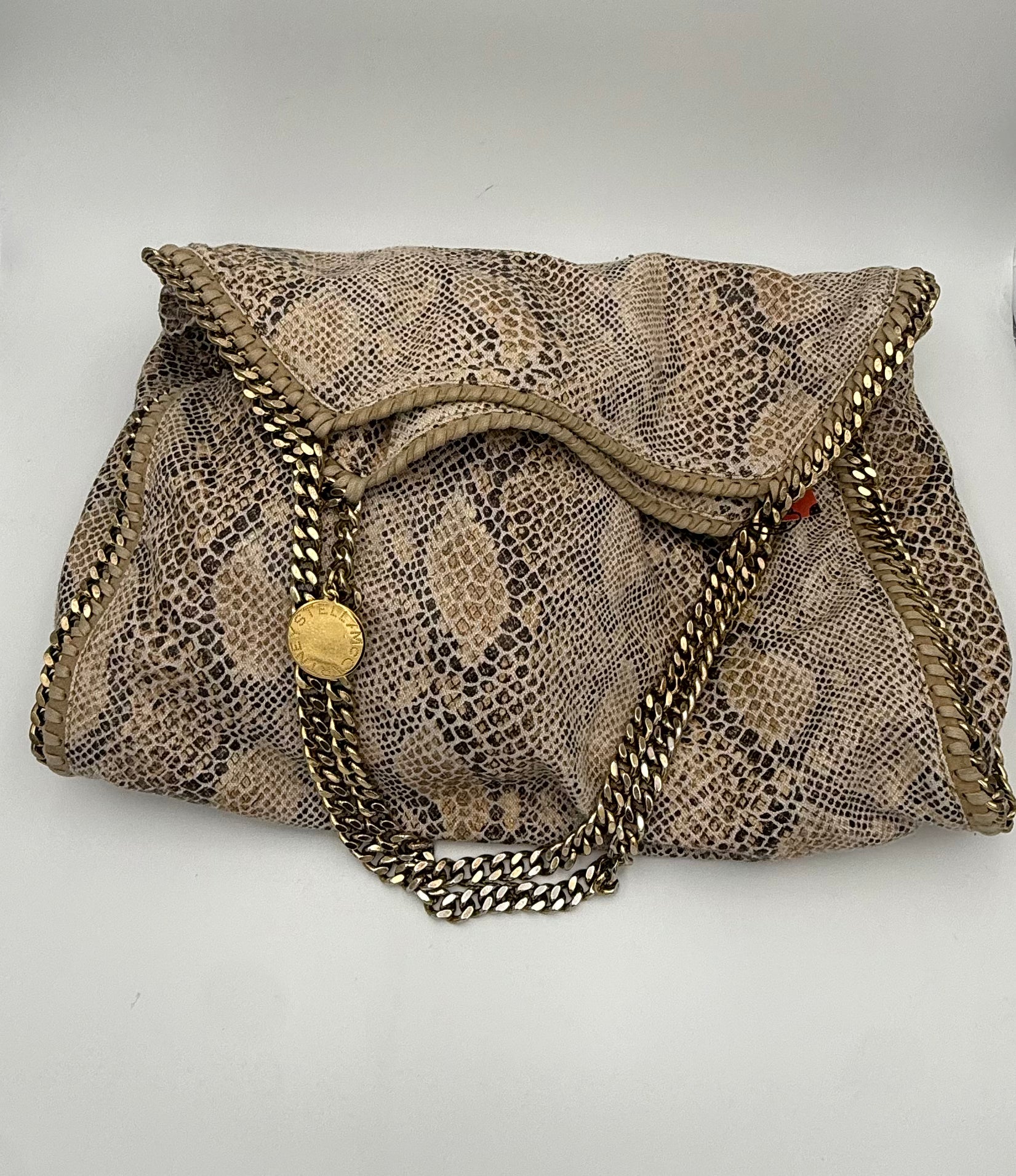 STELLA MCCARTNEY Falabella Grande Vegan Reptile Skin Handbag