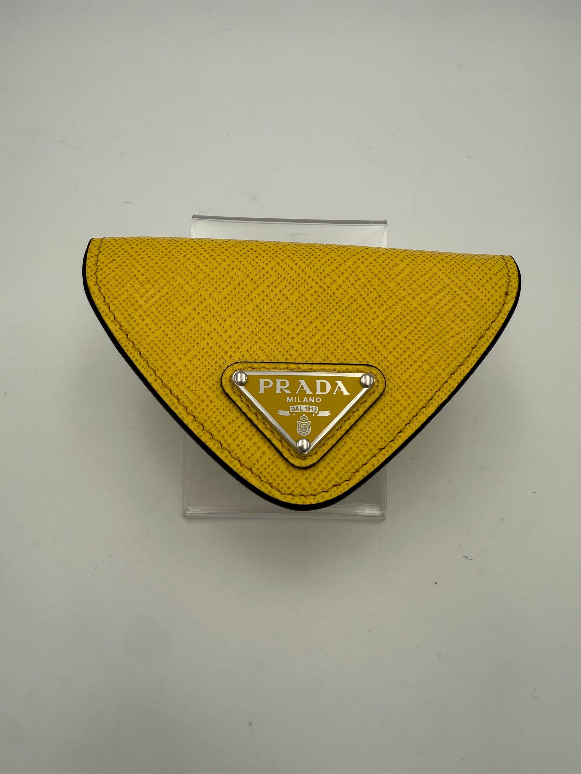 PRADA Saffiano Yellow Coin Purse