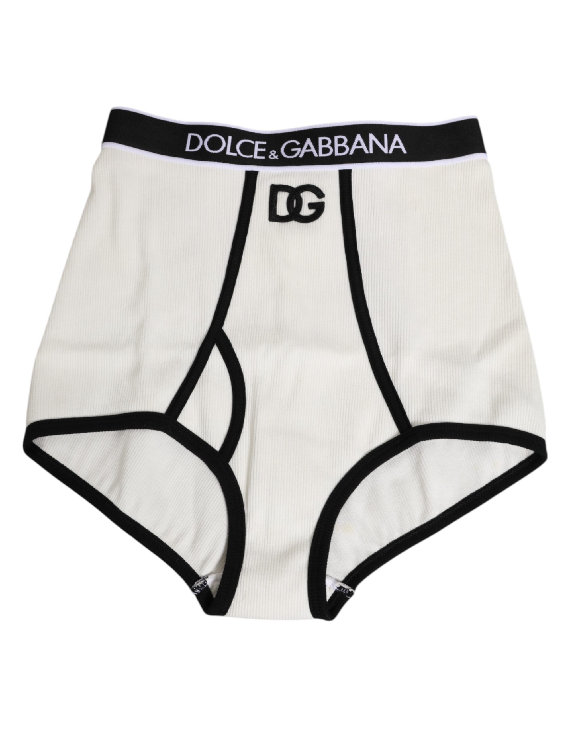White Cotton Logo Waistband Culotte  Underwear