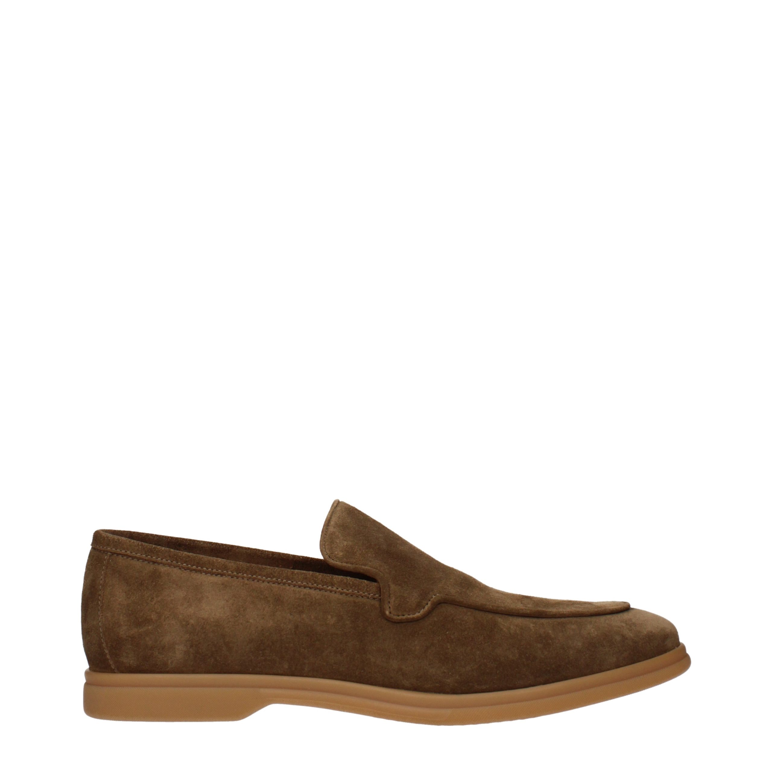 Brown Leather Slip-On Loafers
