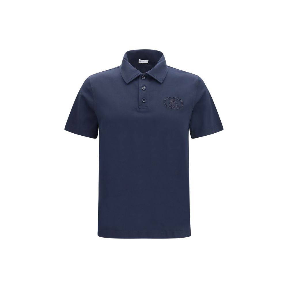 Blue Cotton Polo Shirt