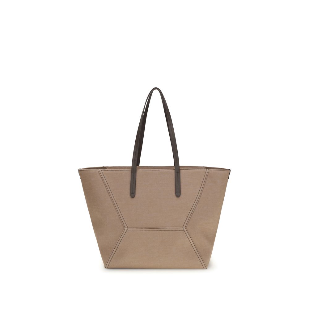 Beige Nylon Shoulder Bag