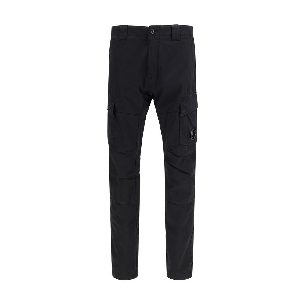 Black Cotton Cargo Pants