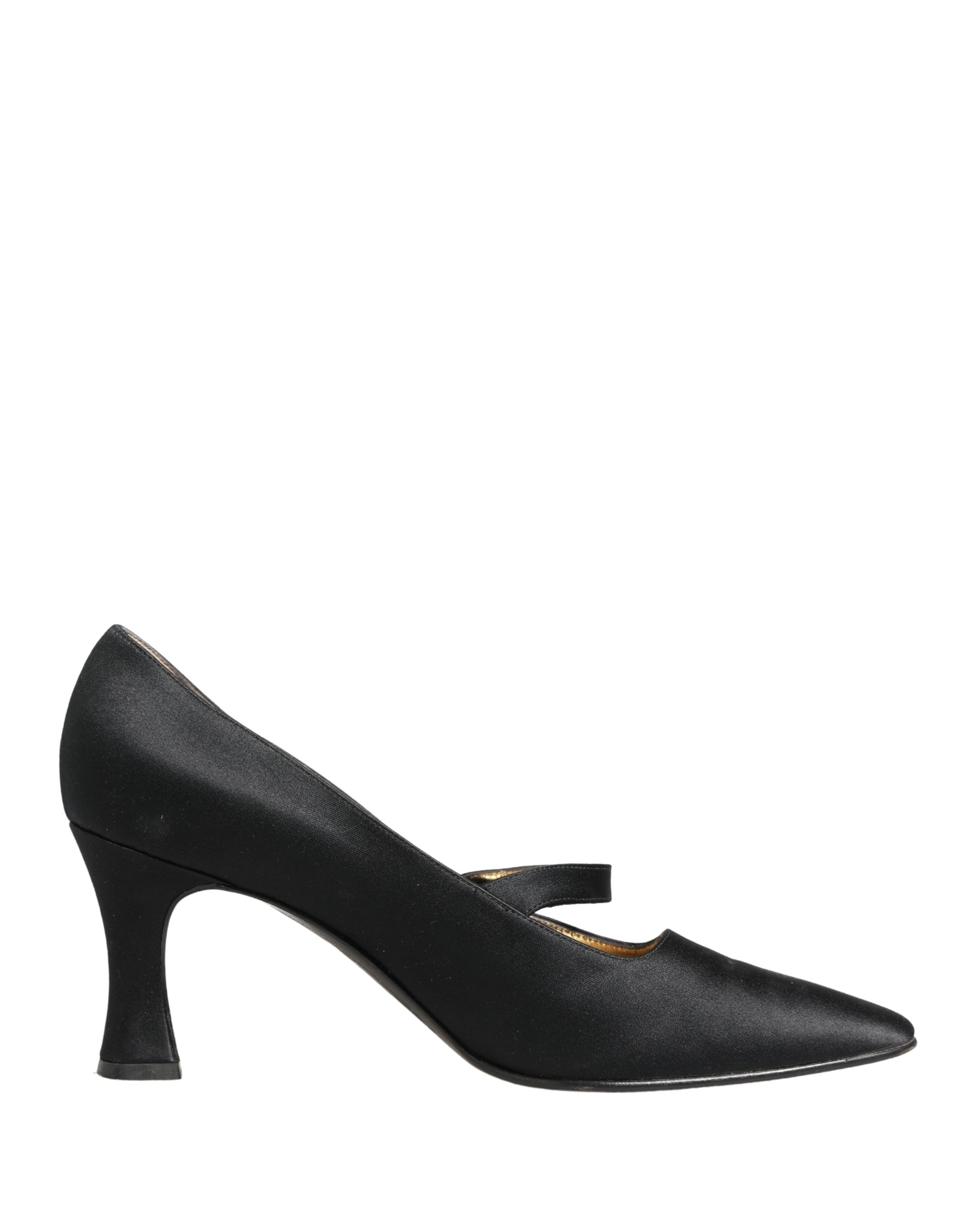 Black Satin Mary Jane Pumps Shoes