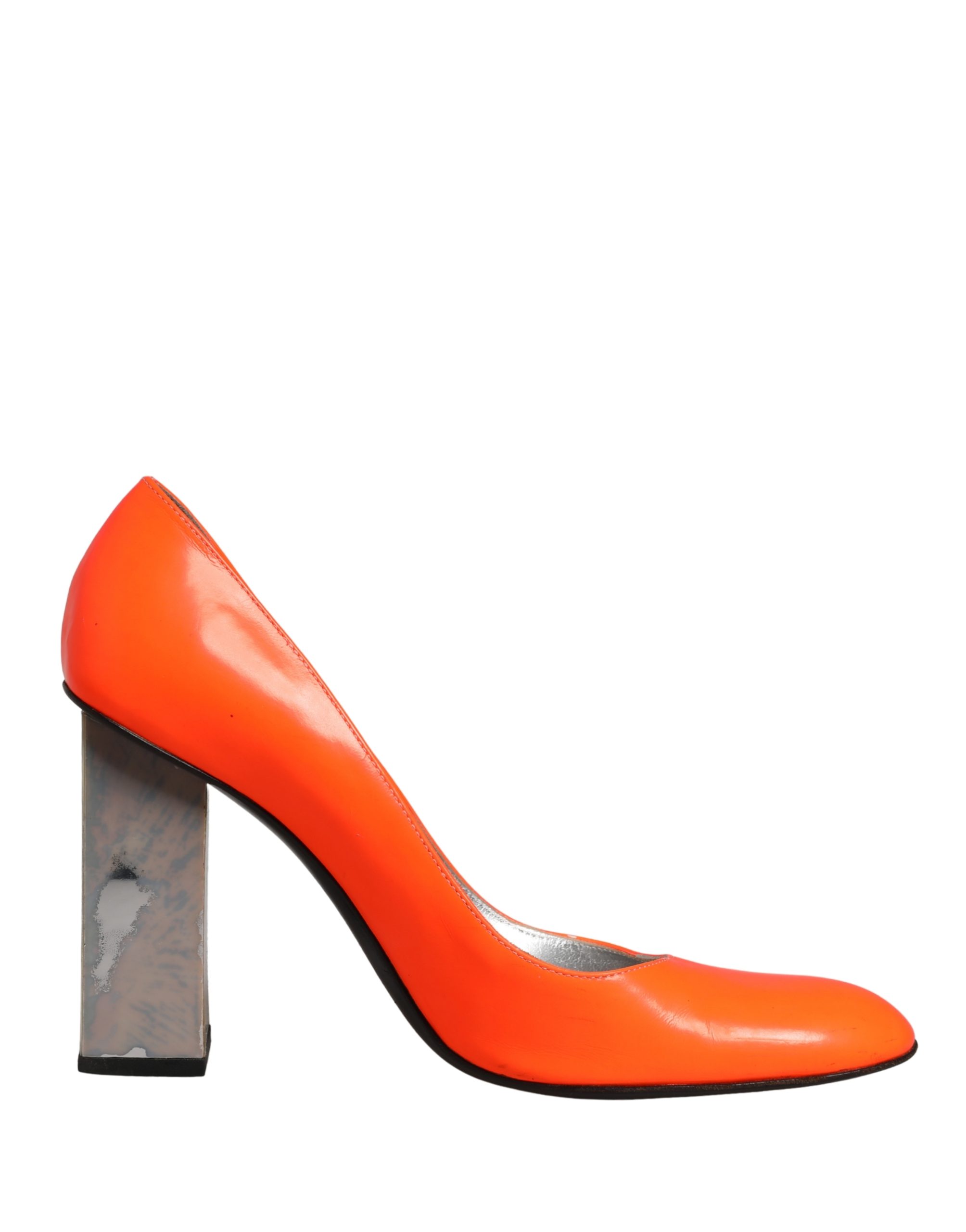 Orange Patent Leather Heels Pumps Shoes