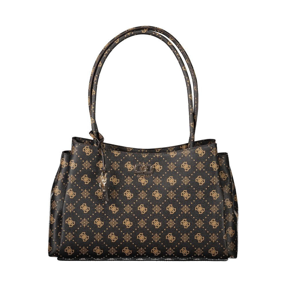 Marrone Polyurethane Women Handbag
