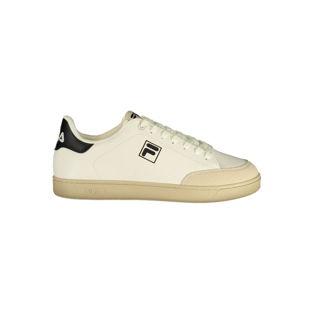 Bianco Poliestere Uomo Sneaker