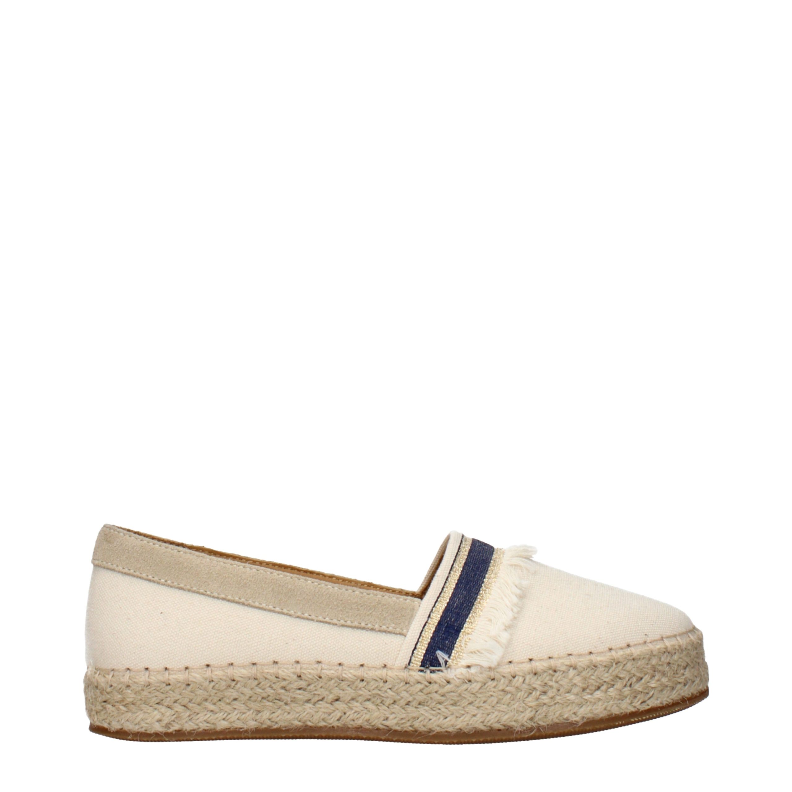 Beige Fabric Espadrilles
