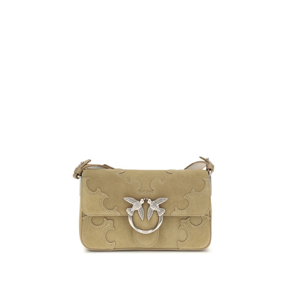 Beige Calf Leather Bos Taurus Shoulder Bag