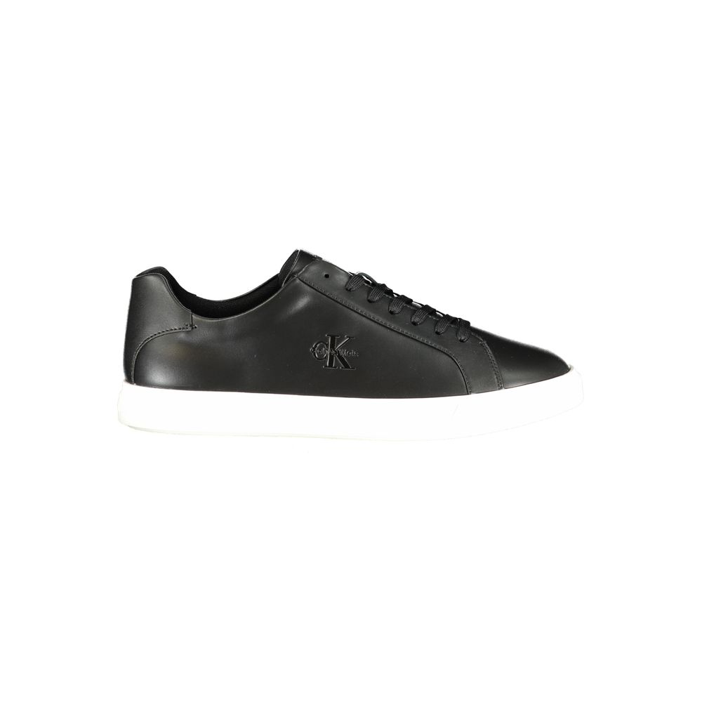 Black Polyurethane Men Sneaker