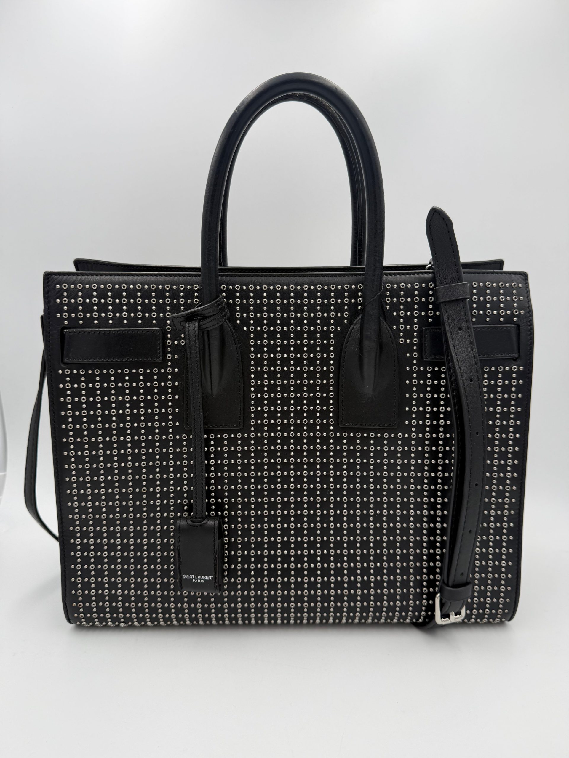 SAINT LAURENT SAC DU JOUR Small Studded Black with Studs Handbag